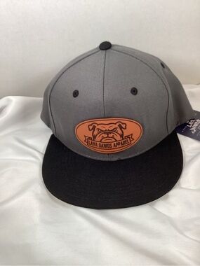 Lava Dawgs Apparel, Grey and Black Patch Snapback Hat